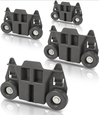 4 Packs Upgraded W10195417V WPW10195417V Dishwasher Lower Wheels